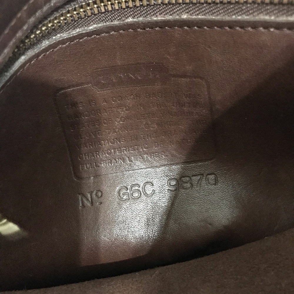Vintage Coach 9870 Classic Brown Leather Crossbody Bag - Picture 12 of 13